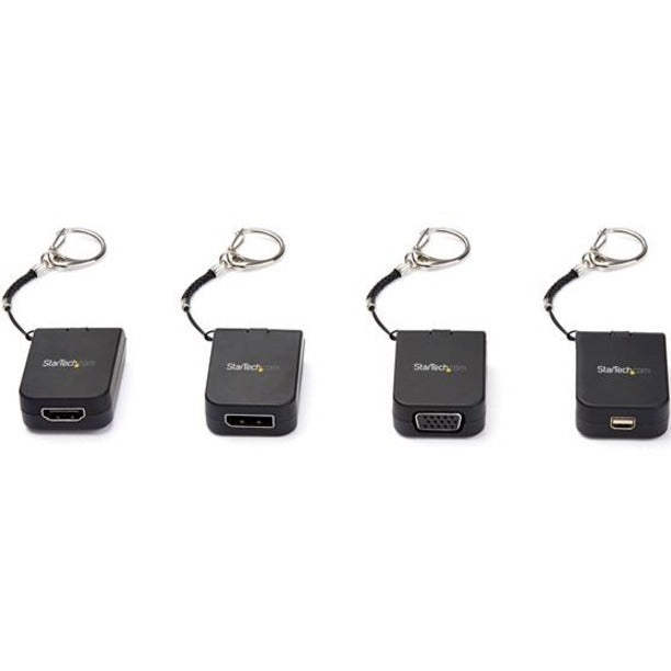 StarTech.com Compact USB C to VGA Adapter - 1080p Active USB Type-C to VGA Display Converter w/ Keychain Ring - Thunderbolt 3 Compatible CDP2VGAFC