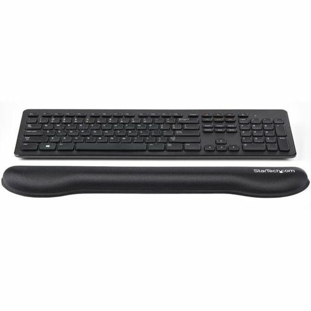 Repose-poignet pour clavier en mousse – Support de poignet ergonomique – Coussin de bureau rembourré pour clavier pour la saisie – Repose-main et bras d'ordinateur noir WRSTRST