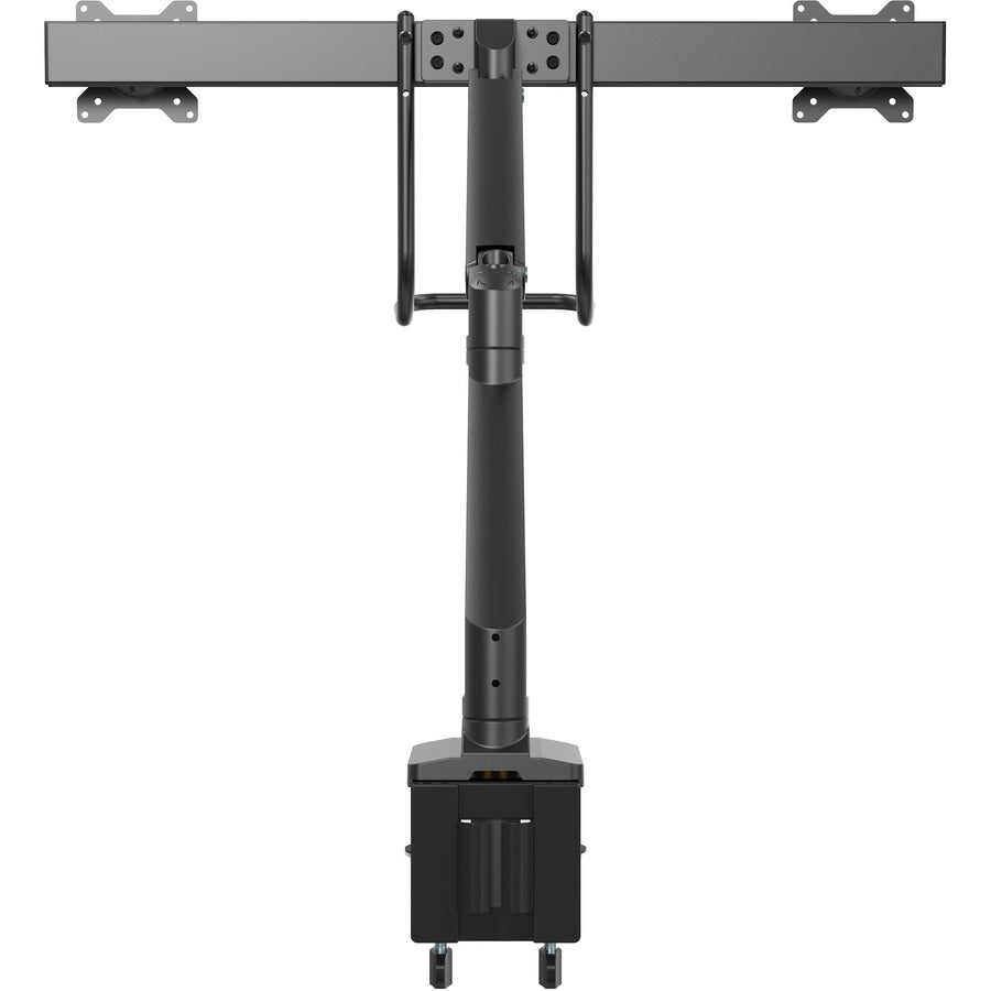 StarTech.com Desk Mount Dual Monitor Arm - Ergonomic VESA Mount 32" (17.6lb) Displays - Crossbar Handle for Full Motion - C-Clamp/Grommet ARMSLMBARDUO