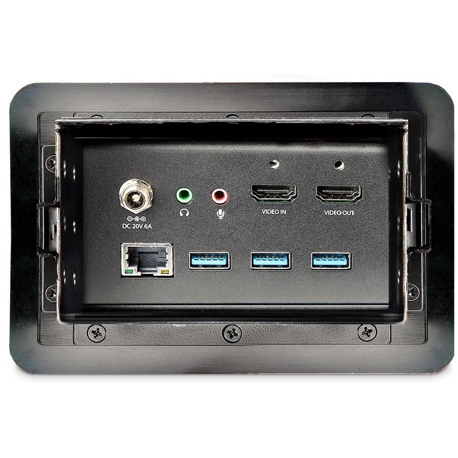 StarTech.com Station d'accueil pour salle de conférence, station d'accueil universelle pour ordinateur portable, HDMI/60 W PD/USB Hub/GbE/audio, connectivité Huddle/salle de réunion KITBZDOCK