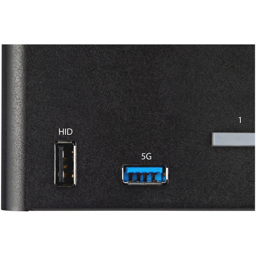 StarTech.com Commutateur KVM DisplayPort 2 ports pour quatre moniteurs 4K 60 Hz UHD HDR, commutateur KVM DP 1.2, hub USB 3.0 2 ports, 4 ports USB HID, audio, raccourci clavier SV231QDPU34K