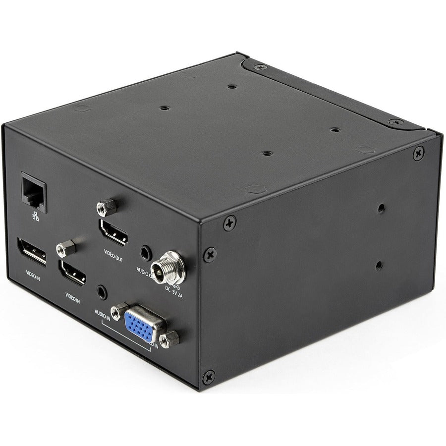 StarTech.com Boîte de table de conférence pour connectivité AV et chargement, 4K HDMI/DP ou VGA, GbE, audio, centre d'alimentation avec 2 prises USB et 2 prises CA UL KITBXAVHDPNA
