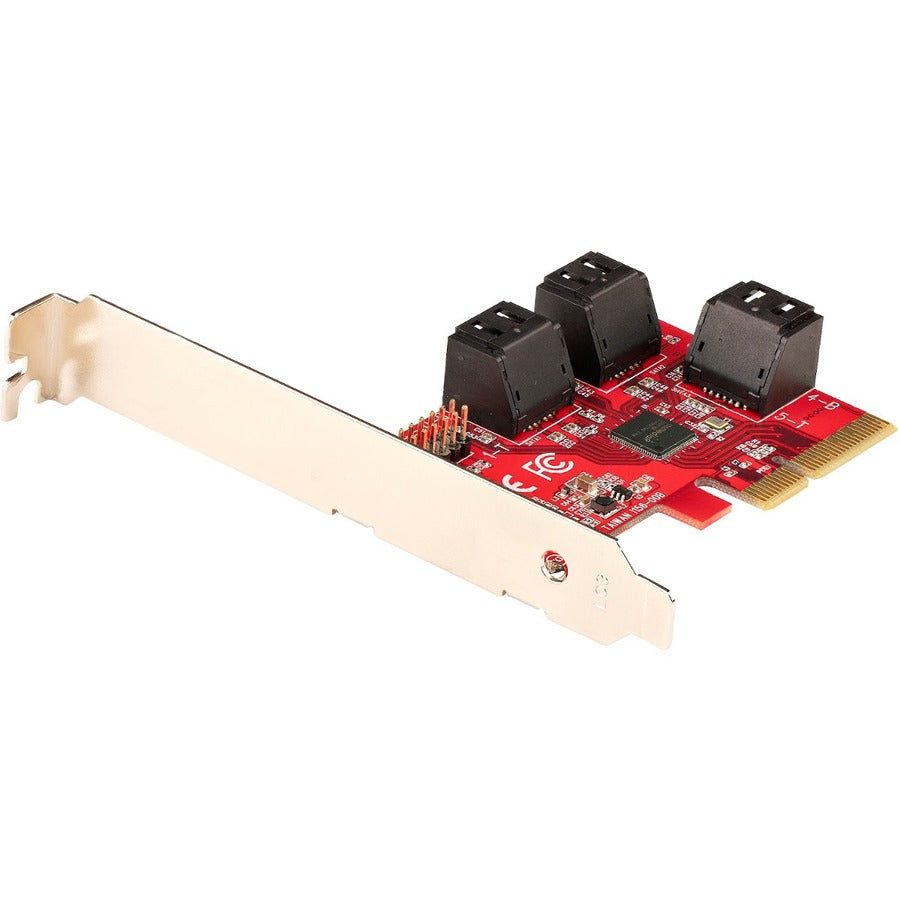 SATA PCIe Card, 6 Port PCIe SATA Expansion Card, 6Gbps SATA Adapter, Stacked SATA Connectors, PCI Express to SATA Converter 6P6G-PCIE-SATA-CARD
