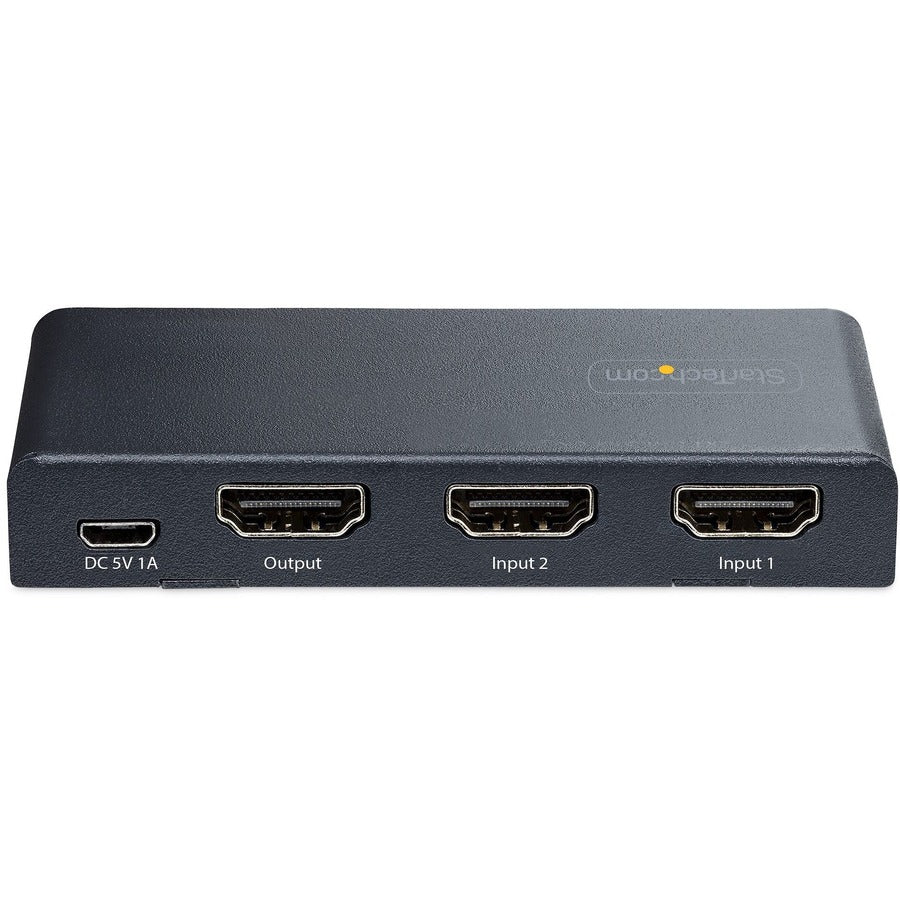 StarTech.com Commutateur HDMI 8K 2 ports, commutateur HDMI 2.1 4K 120 Hz/8K 60 Hz UHD, HDR10+, commutateur HDMI 2 entrées 1 sortie, commutation de source automatique/manuelle 2PORT-HDMI-SWITCH-8K