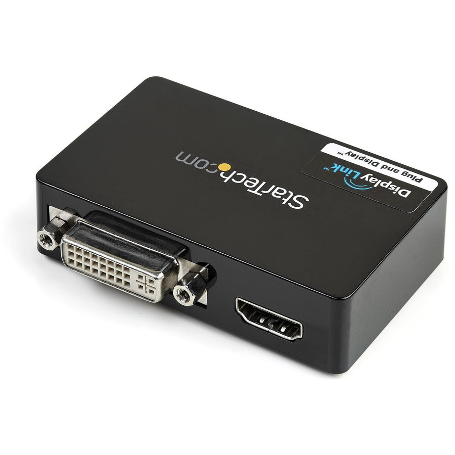 StarTech.com USB 3.0 to HDMI® and DVI Dual Monitor External Video Card Adapter USB32HDDVII