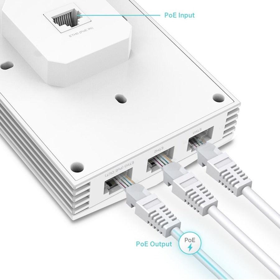 TP-Link Omada EAP655-WALL Dual Band IEEE 802.11 a/b/g/n/ac/ax 2.91 Gbit/s Wireless Access Point - Outdoor EAP655-WALL