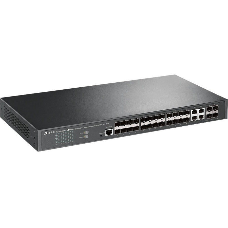 TP-Link TL-SG3428XF - JetStream™ 24-Port SFP L2+ Managed Switch with 4 10GE SFP+ Slots - Limited Lifetime Protection TL-SG3428XF