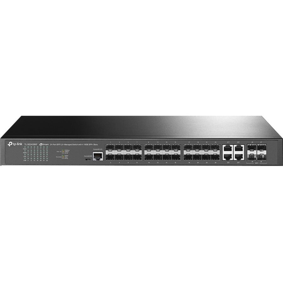 TP-Link TL-SG3428XF - JetStream™ 24-Port SFP L2+ Managed Switch with 4 10GE SFP+ Slots - Limited Lifetime Protection TL-SG3428XF