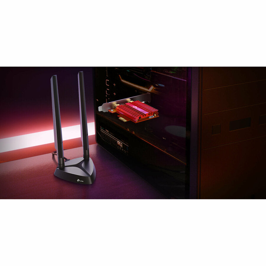 TP-Link Archer TXE75E AXE5400 IEEE 802.11ax Bluetooth 5.2 Adaptateur combiné Wi-Fi/Bluetooth tri-bande pour manette de jeu/casque/clavier/ordinateur de bureau ARCHER TXE75E