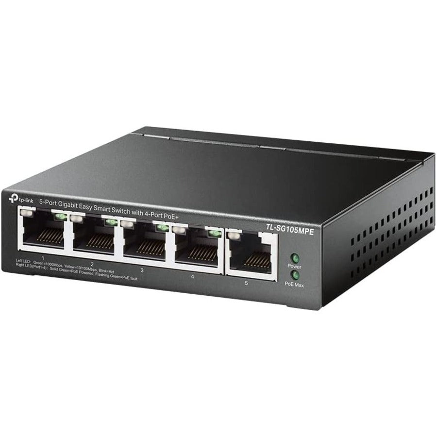 TP-Link Omada 5-Port Gigabit Easy Smart Switch with 4-Port PoE+ TL-SG105MPE