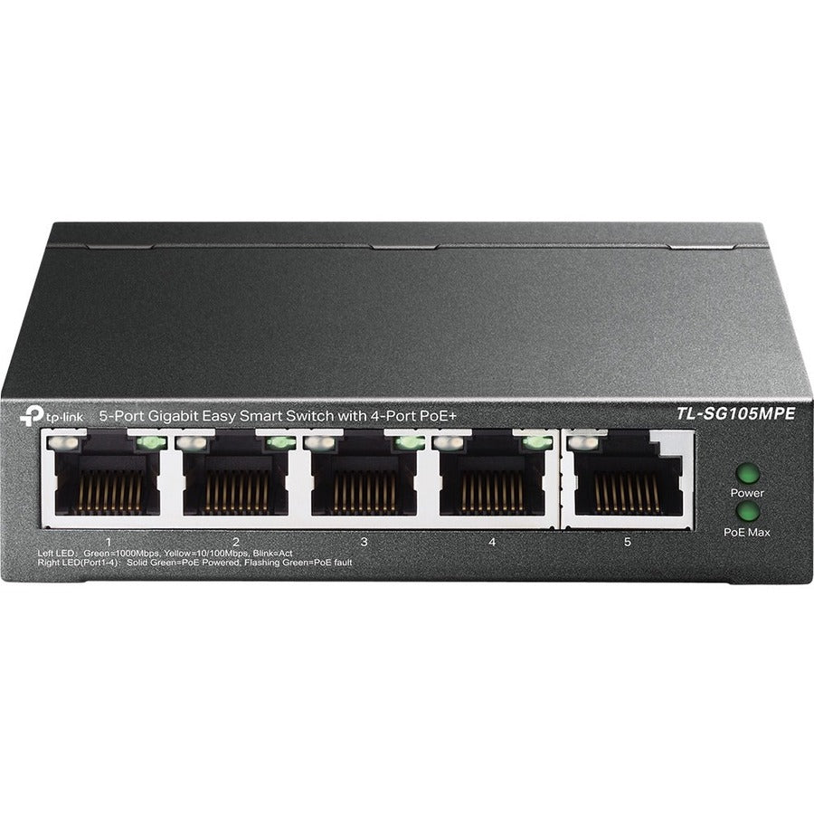 TP-Link Omada 5-Port Gigabit Easy Smart Switch with 4-Port PoE+ TL-SG105MPE