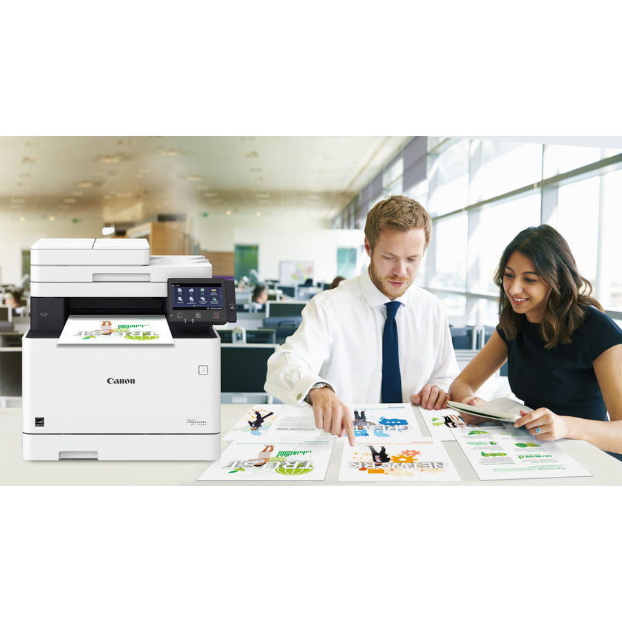 Canon imageCLASS MF740 MF741Cdw Laser Multifunction Printer-Color-Copier/Scanner-ppm Mono/28 ppm Color Print-600x600 dpi Print-Automatic Duplex Print-300 sheets Input-600 dpi Optical Scan-Wireless LAN-Near Field Communication (NFC)-Mopria 3101C015