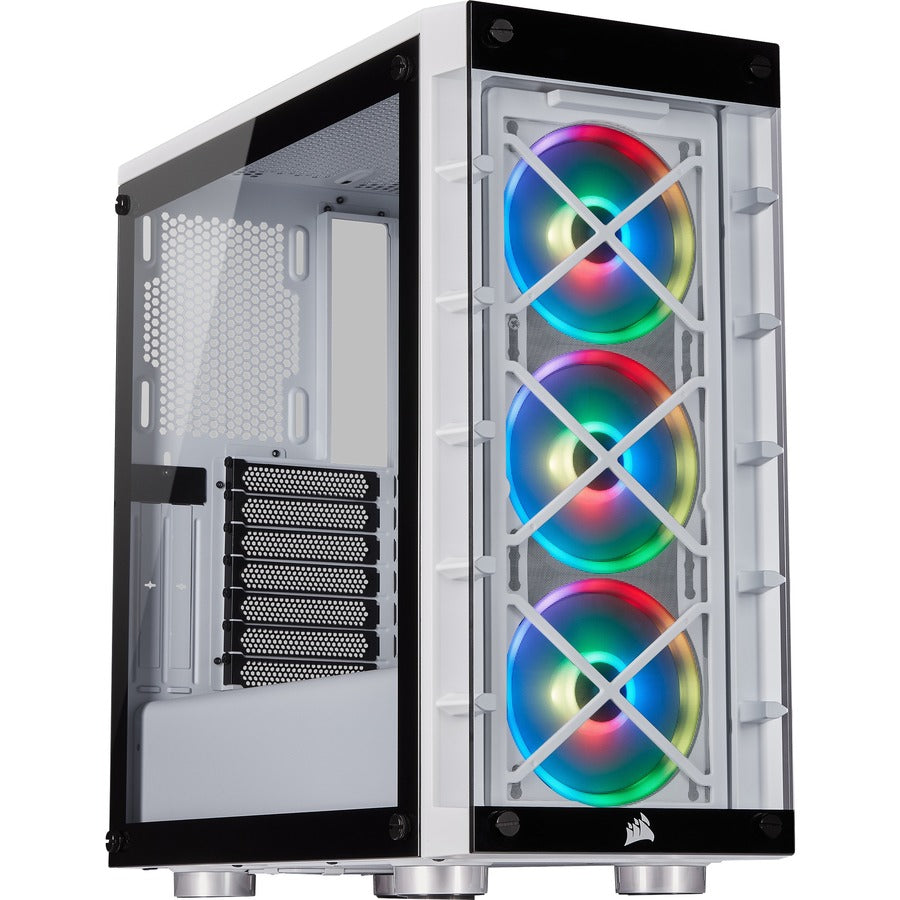 Corsair iCUE 465X RGB Mid-Tower ATX Smart Case - White CC-9011189-WW