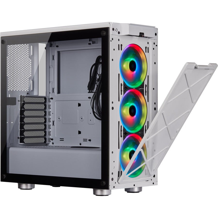 Corsair iCUE 465X RGB Mid-Tower ATX Smart Case - White CC-9011189-WW
