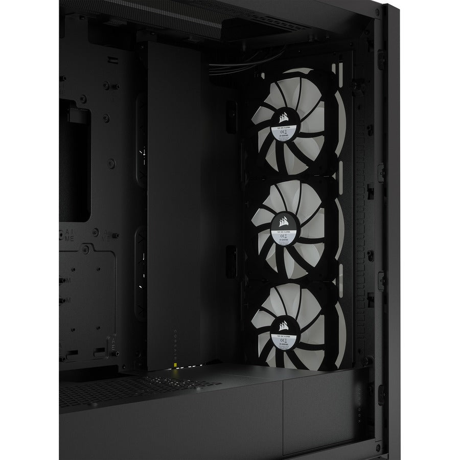 Boîtier intelligent pour PC ATX moyenne tour Corsair iCUE 5000X RGB en verre trempé - Noir CC-9011212-WW