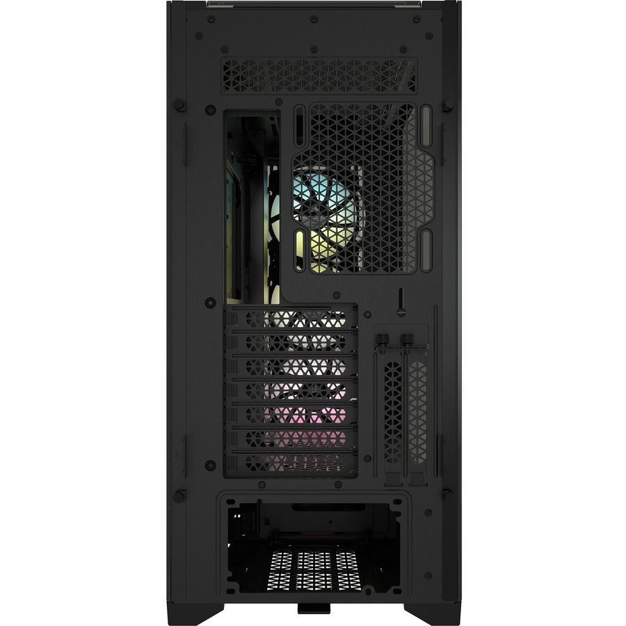 Boîtier intelligent pour PC ATX moyenne tour Corsair iCUE 5000X RGB en verre trempé - Noir CC-9011212-WW