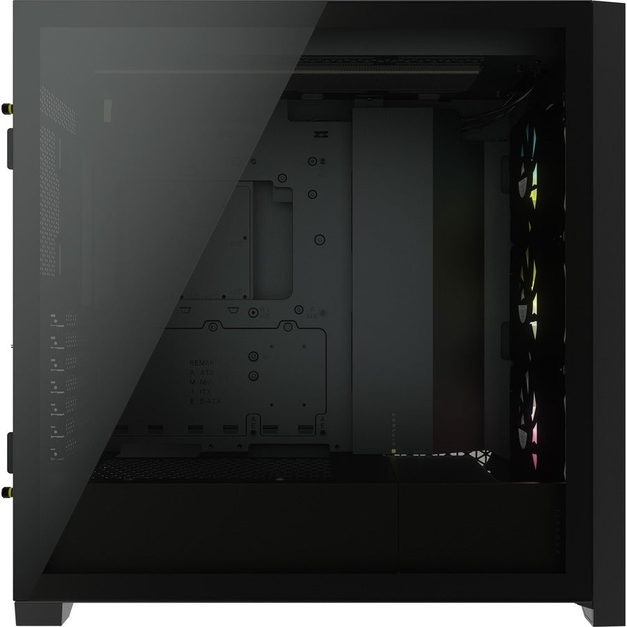 Boîtier intelligent pour PC ATX moyenne tour Corsair iCUE 5000X RGB en verre trempé - Noir CC-9011212-WW