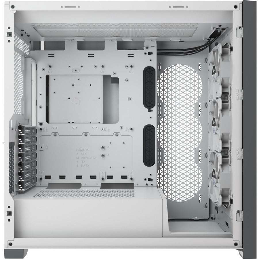 Boîtier intelligent pour PC ATX moyenne tour Corsair iCUE 5000X RGB en verre trempé - Blanc CC-9011213-WW