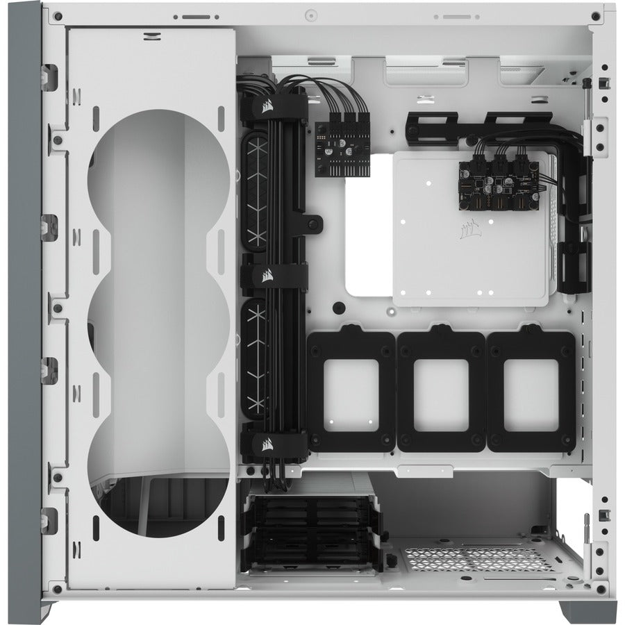 Boîtier intelligent pour PC ATX moyenne tour Corsair iCUE 5000X RGB en verre trempé - Blanc CC-9011213-WW