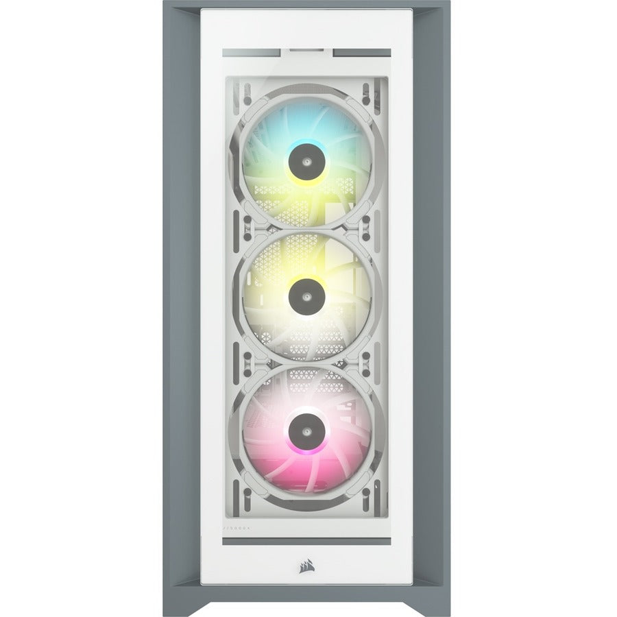 Boîtier intelligent pour PC ATX moyenne tour Corsair iCUE 5000X RGB en verre trempé - Blanc CC-9011213-WW