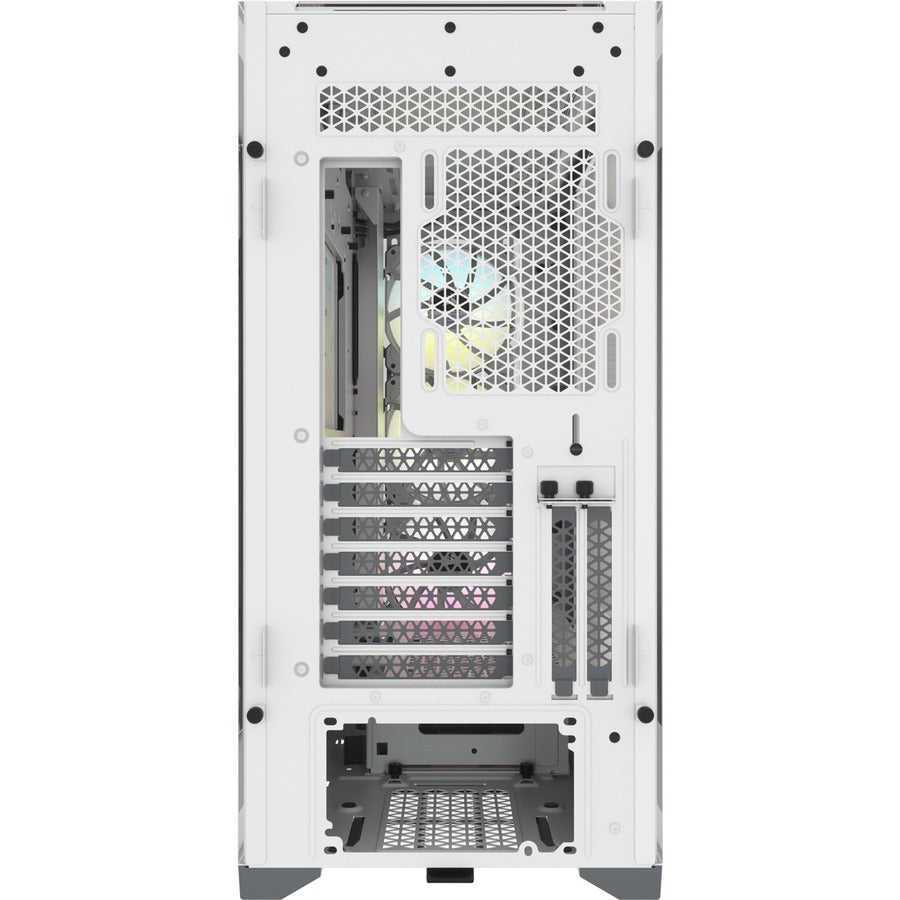 Boîtier intelligent pour PC ATX moyenne tour Corsair iCUE 5000X RGB en verre trempé - Blanc CC-9011213-WW