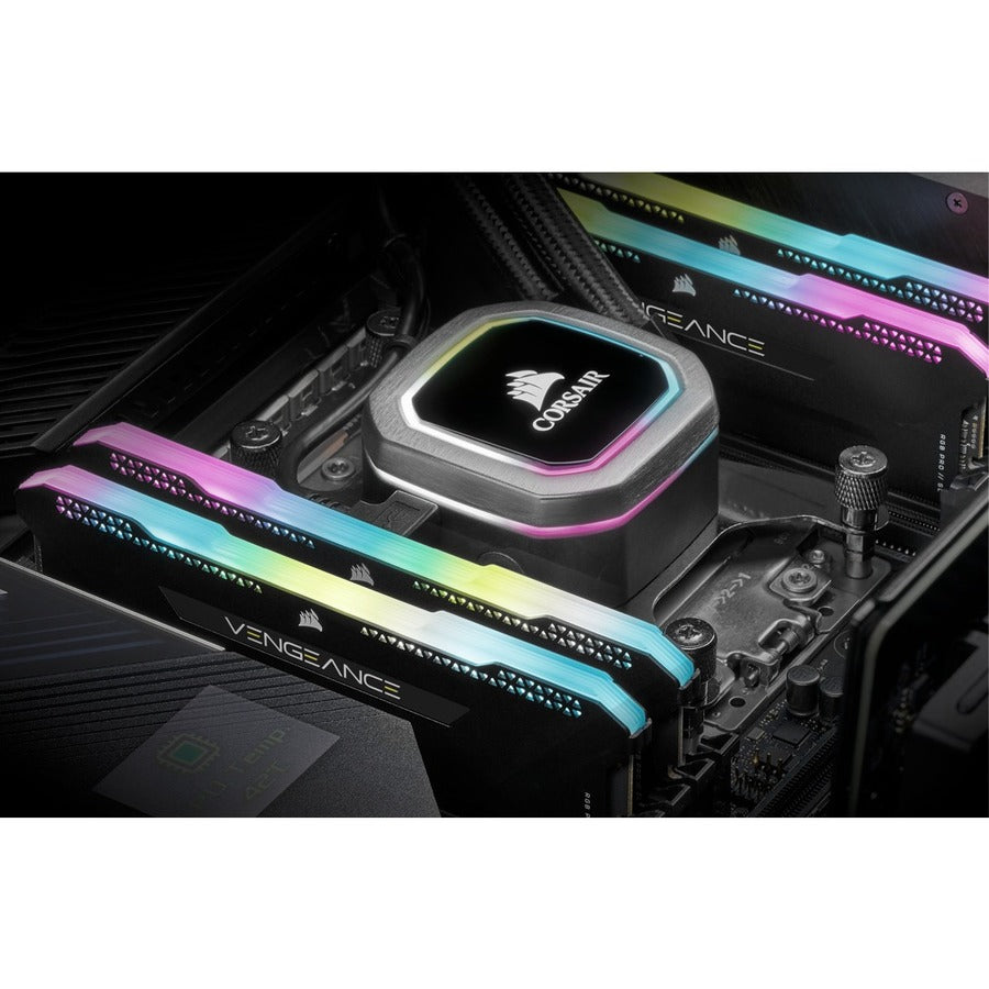 Kit de mémoire Corsair Vengeance RGB Pro SL 32 Go (2 x 16 Go) DDR4 DRAM 3 200 MHz C16 - Noir CMH32GX4M2E3200C16