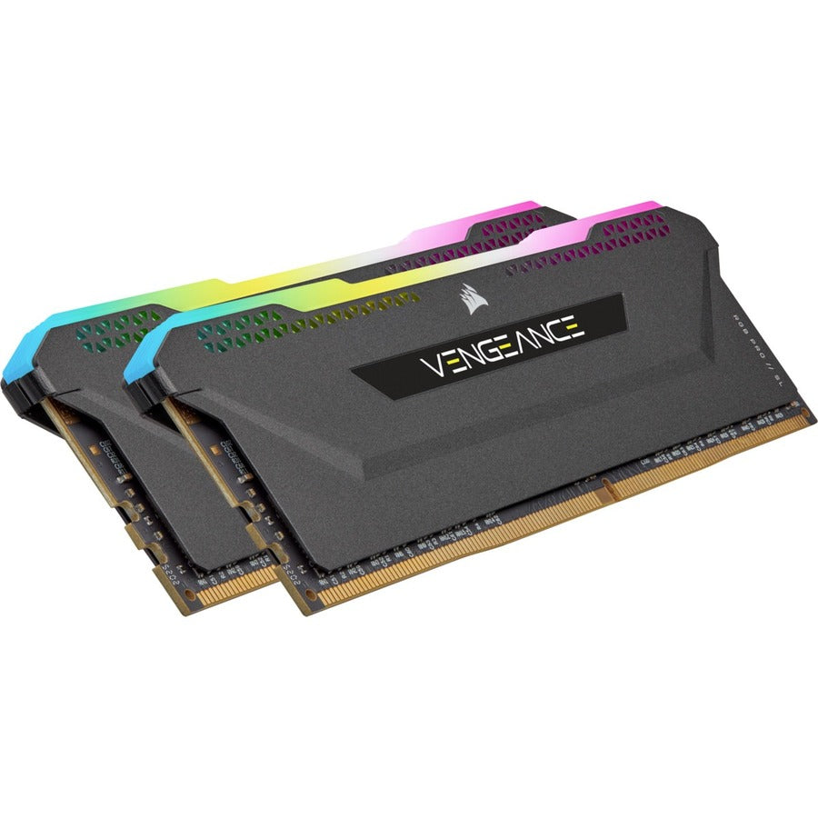 Corsair Vengeance RGB Pro SL 32GB (2 x 16GB) DDR4 DRAM 3600MHz C18 Memory Kit - Black CMH32GX4M2D3600C18