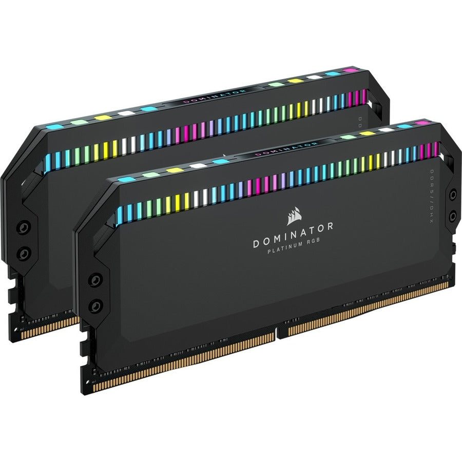 Kit de mémoire Corsair Dominator Platinum RGB 32 Go (2 x 16 Go) DDR5 DRAM 5 200 MHz C40 - Noir CMT32GX5M2B5200C40