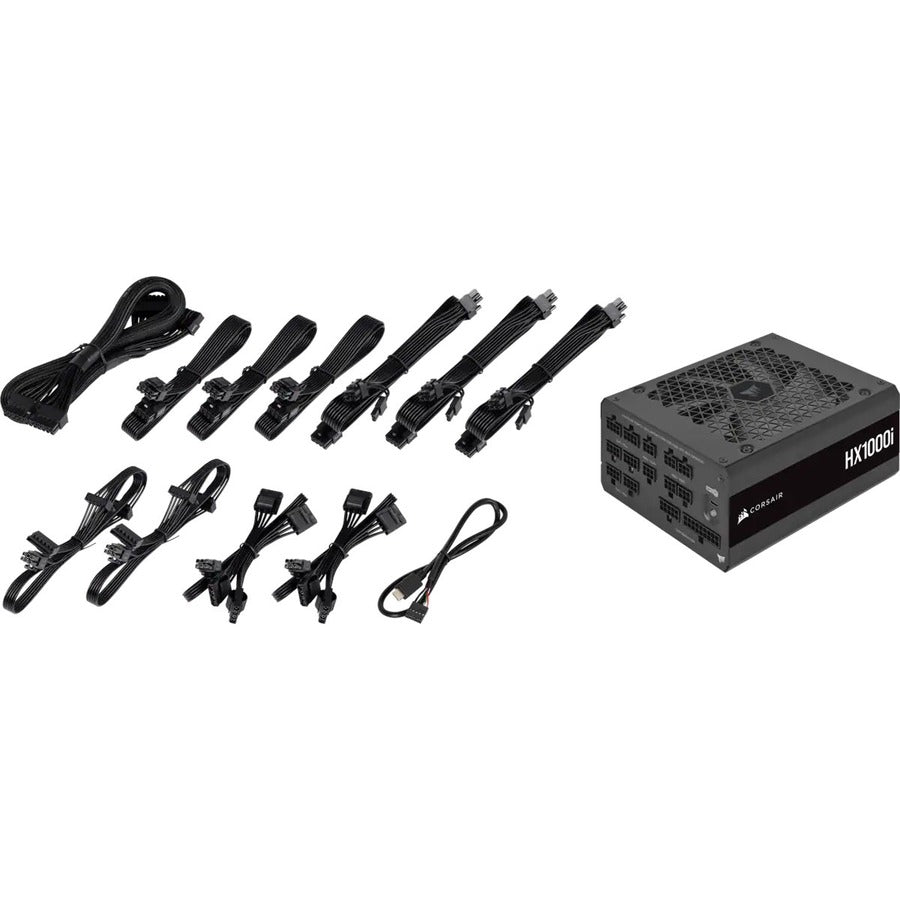 Corsair HX1000i Alimentation PC entièrement modulaire à très faible bruit Platinum ATX 1000 watts CP-9020214-NA