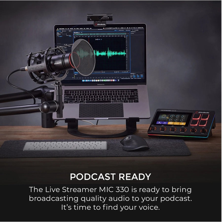 AVerMedia Live Streamer MIC 330 Microphone dynamique filaire AM330