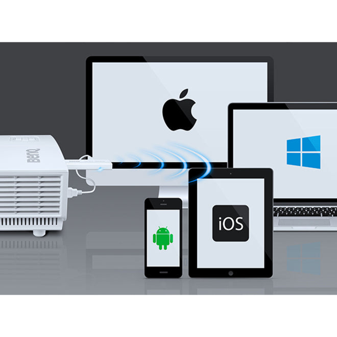 BenQ QCast Mirror QP20 IEEE 802.11ac WiMedia Adapter for Smartphone/Tablet/Notebook 5A.JH328.10A