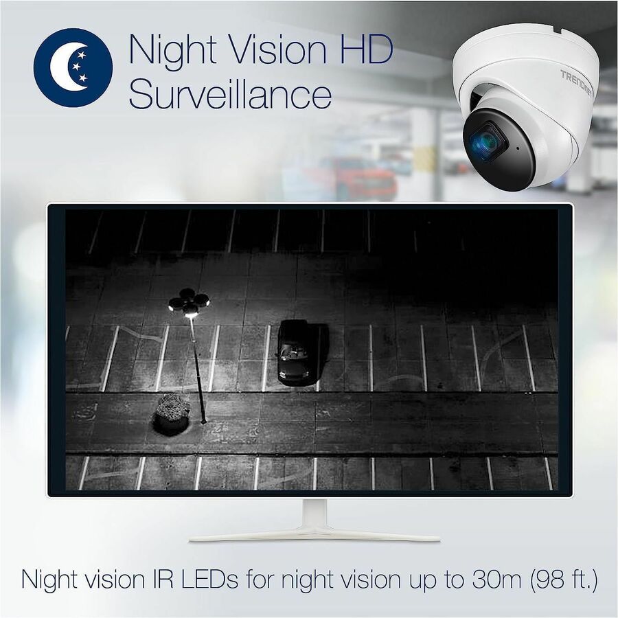 TRENDnet TV-IP1515PI 5 Megapixel Indoor/Outdoor Network Camera - Color - Dome - White - TAA Compliant TV-IP1515PI