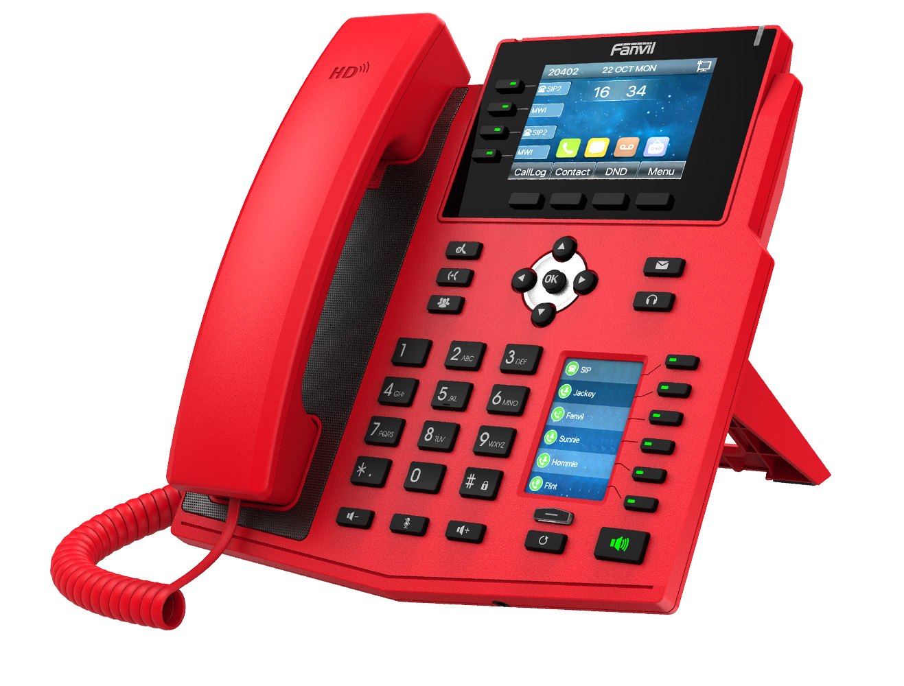 Téléphone IP d'entreprise rouge spécial Fanvil X5U