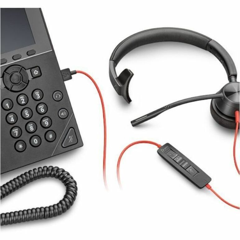 Poly Blackwire 3310 Microsoft Teams Certified USB-A Headset 767F6AA