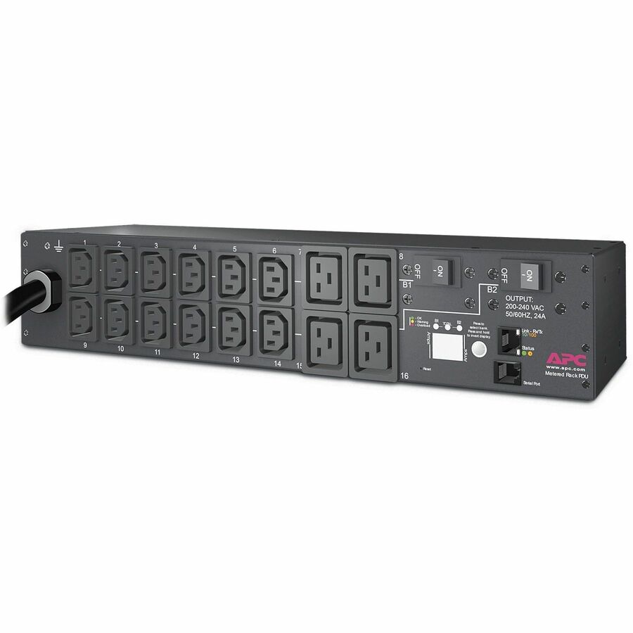 PDU rackable APC by Schneider Electric, avec compteur, 2U, 30 A, 208 V, (12) C13 et (4) C19 AP7811B