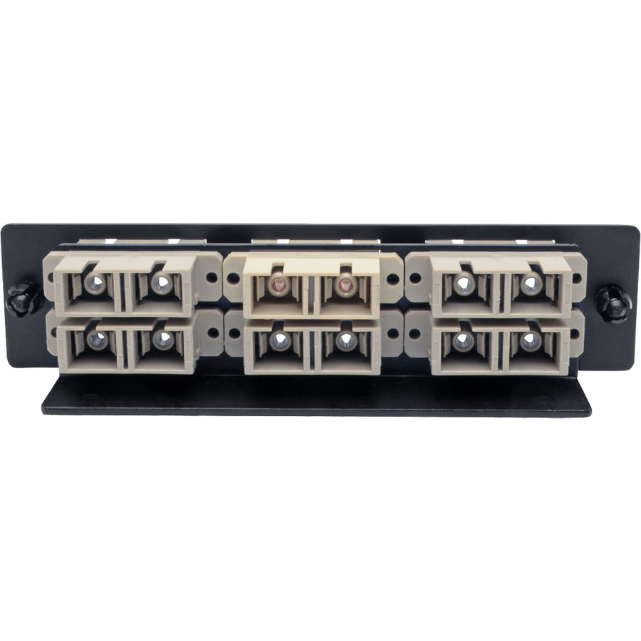 Tripp Lite by Eaton High-Density Fiber Adapter Panel (MMF/SMF), 6 SC Duplex Connectors, Black N492-06D-SC