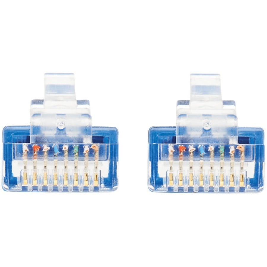 Câble Ethernet UTP moulé ultra fin certifié Tripp Lite by Eaton Cat6a 10G (RJ45 M/M), bleu, 6 po N261-UR6N-BL