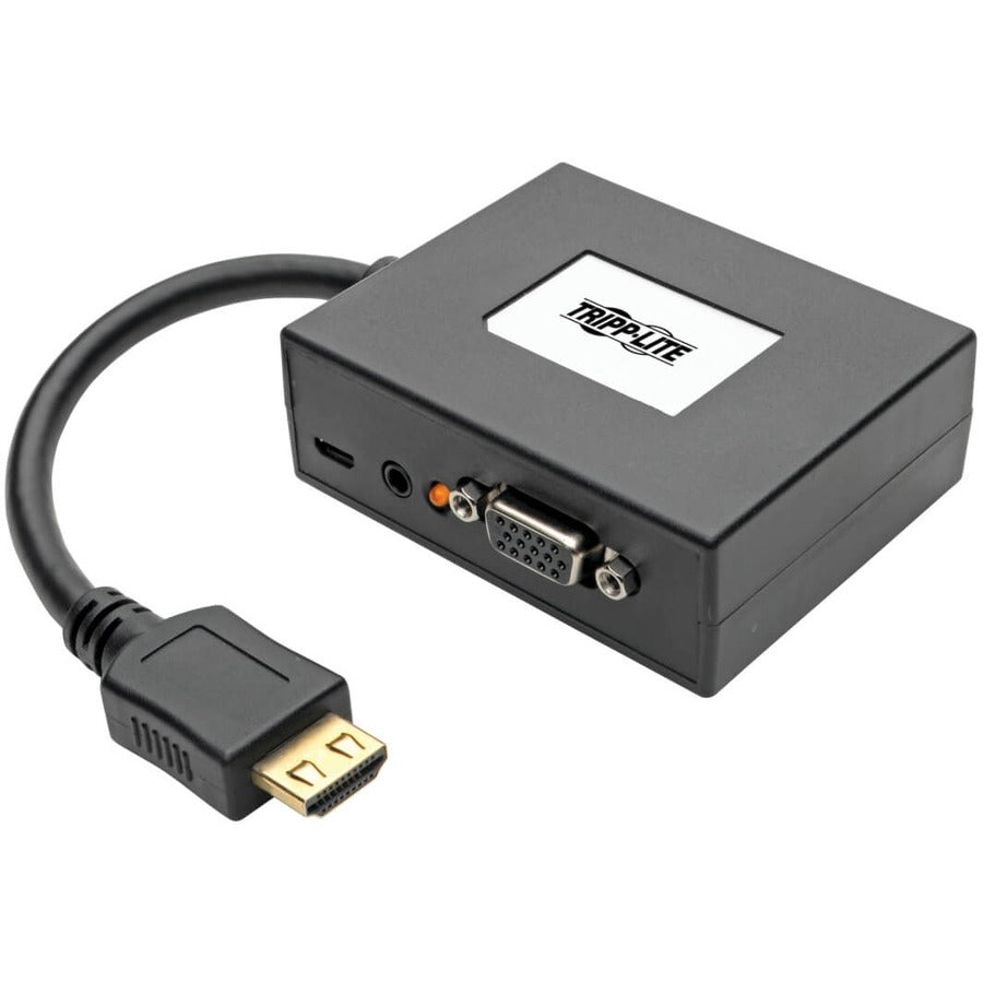 Tripp Lite by Eaton 2-Port HDMI to VGA + Audio Adapter / Splitter, 1920 x 1080 (1080p), TAA P131-06N-2VA-U