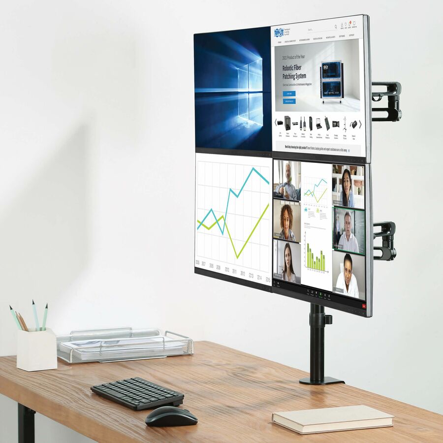 Tripp Lite by Eaton DDR1327SQFC-1 Support à pince pour moniteur, écran plat, HDTV - Noir DDR1327SQFC-1