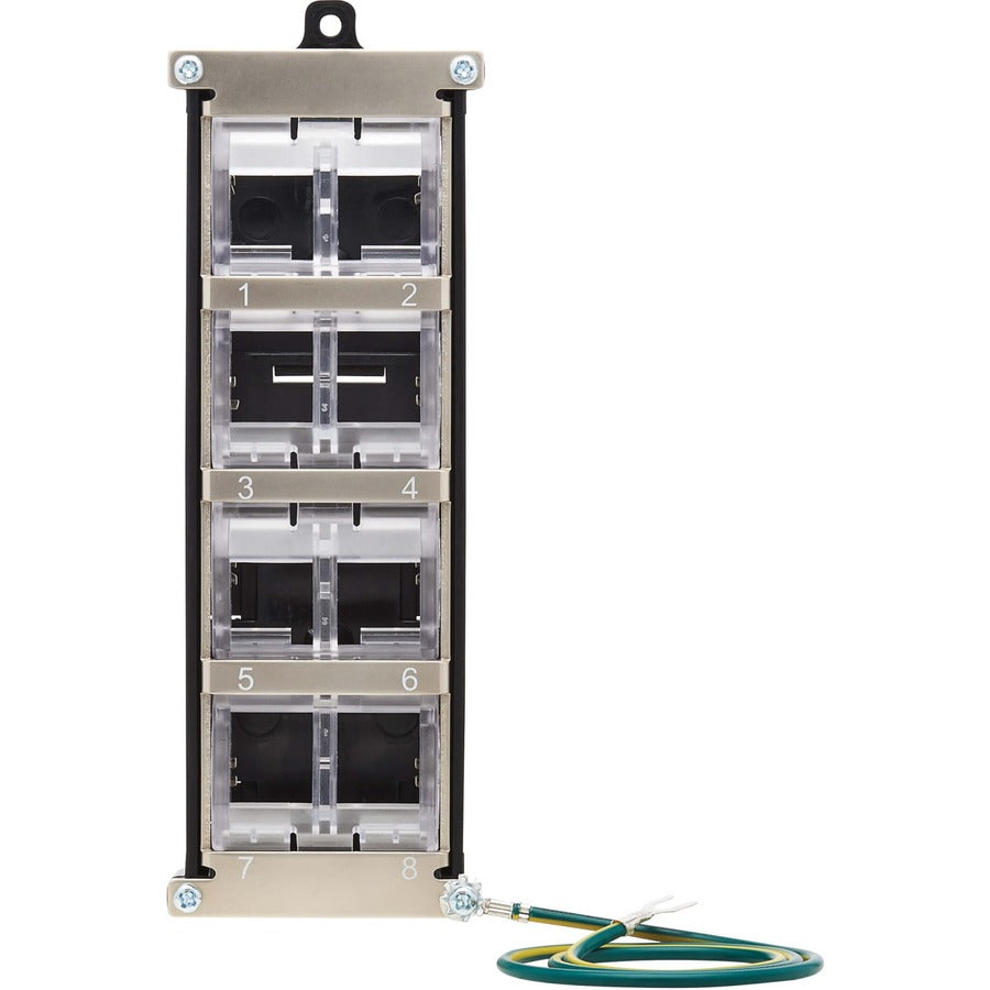 Tripp Lite by Eaton N063-008-ENC Boîtier de montage pour rail DIN, module Keystone, coupleur en ligne - Noir, Argent - Conforme TAA N063-008-ENC