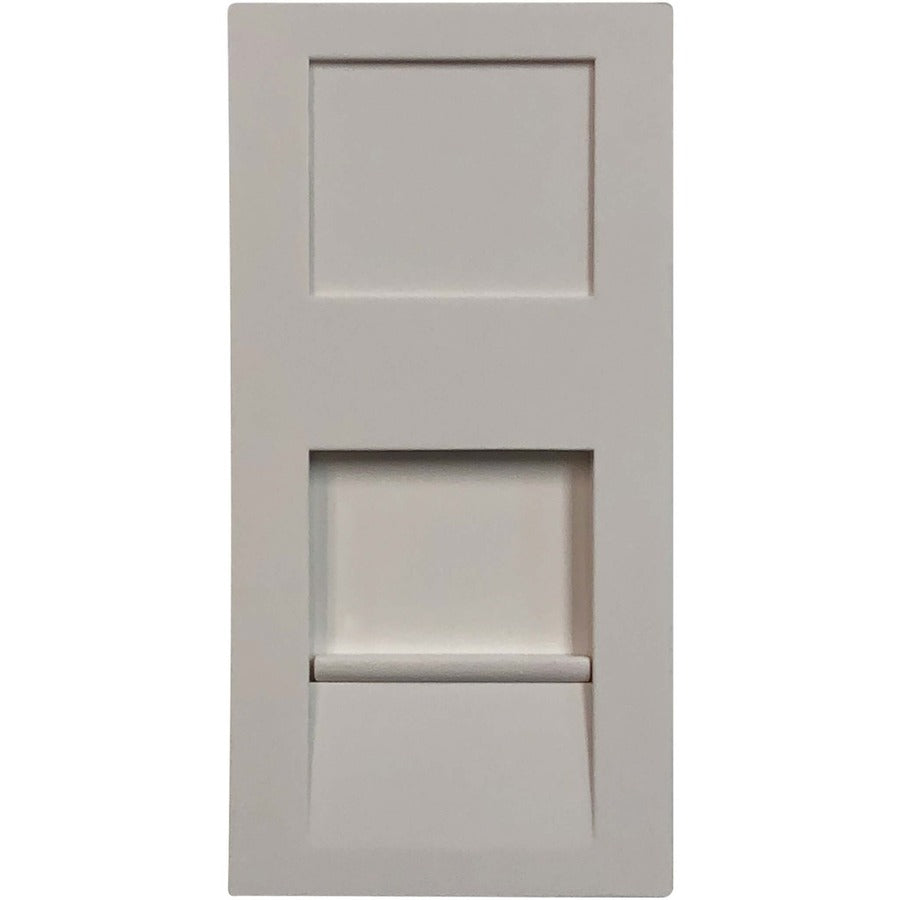 Tripp Lite by Eaton 1-Port UK-Style Insert, Unloaded Shuttered Module, 25 x 50 mm, White N042U-WHM-S