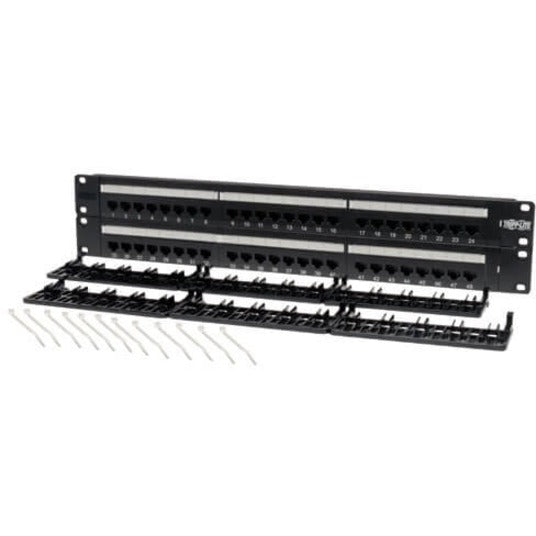 Tripp Lite 48-Port Cat5e Cat5 Rackmount Patch Panel 568B 110 Punch 2URM TAA N052-048