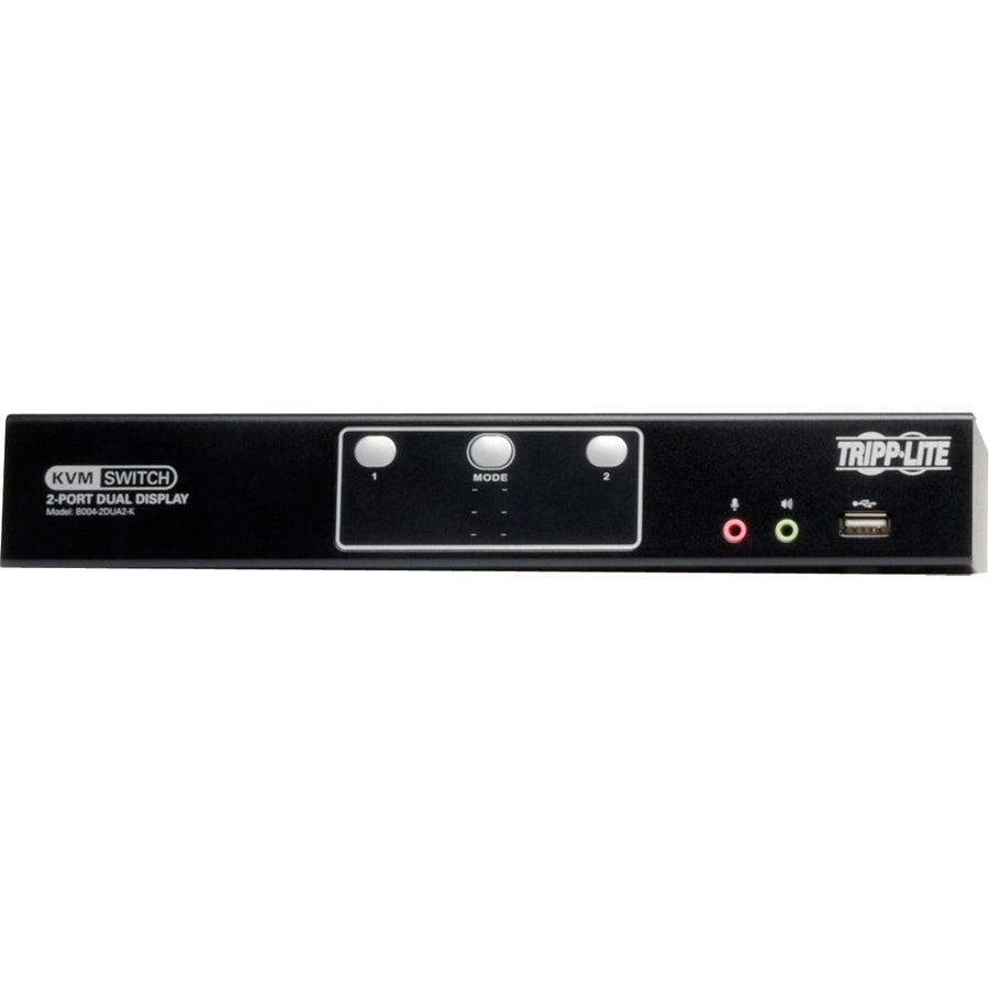 Tripp Lite by Eaton 2-Port Dual Monitor DVI KVM Switch with Audio and USB 2.0 Hub, Cables included B004-2DUA2-K