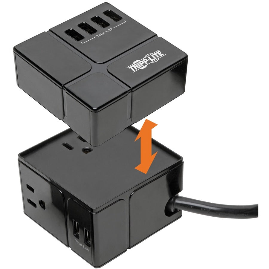 Tripp Lite par Eaton Protégez-le ! Suppresseur/protecteur de surtension TLP366CUBEUSBB TLP366CUBEUSBB