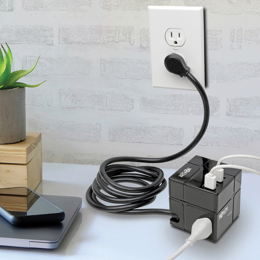 Tripp Lite by Eaton Protect It! TLP366CUBEUSBB Surge Suppressor/Protector TLP366CUBEUSBB
