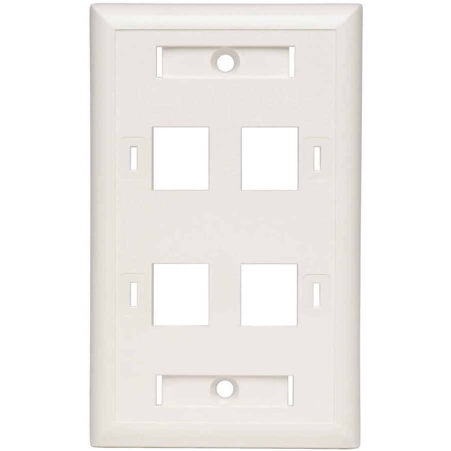 Tripp Lite by Eaton White Keystone Faceplate - 4 Ports N042-001-04-WH