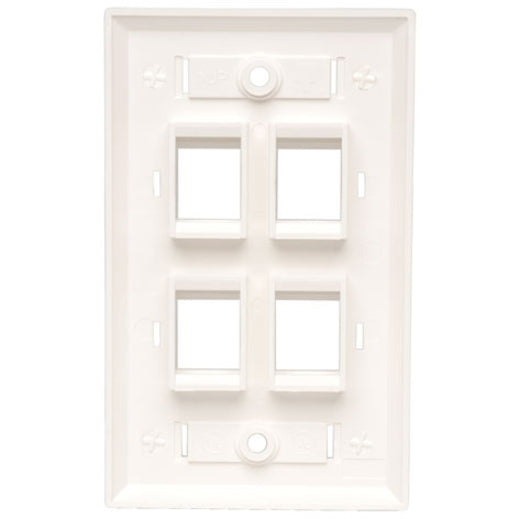Tripp Lite by Eaton White Keystone Faceplate - 4 Ports N042-001-04-WH