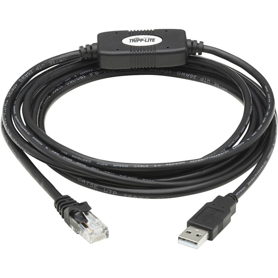 Tripp Lite by Eaton U009-010-RJ45-X USB to RJ45 Rollover Console Cable (M/M), Black, 10 ft. U009-010-RJ45-X