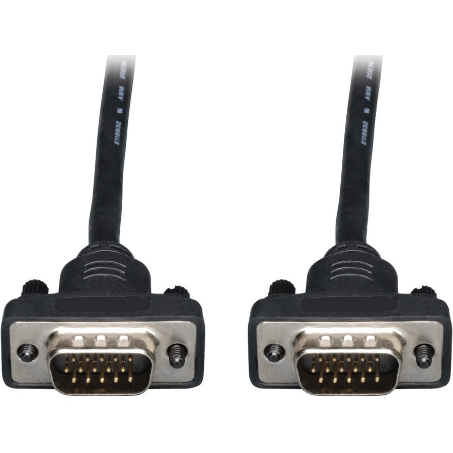 Câble de moniteur coaxial VGA Tripp Lite 50 pieds profil bas avec RVB haute résolution HD15 M/M 50' P502-050-SM