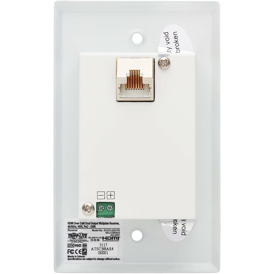 Tripp Lite by Eaton B127A-2A0-FH 2-Port HDMI over Cat6 Receiver B127A-2A0-FH